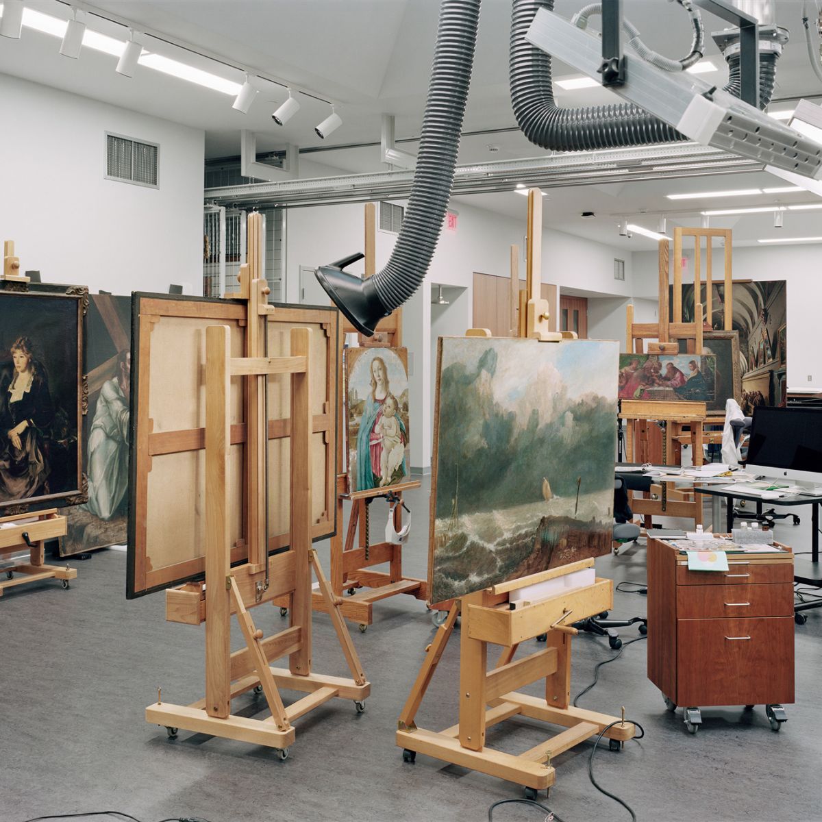 Photo of painting conservation studio